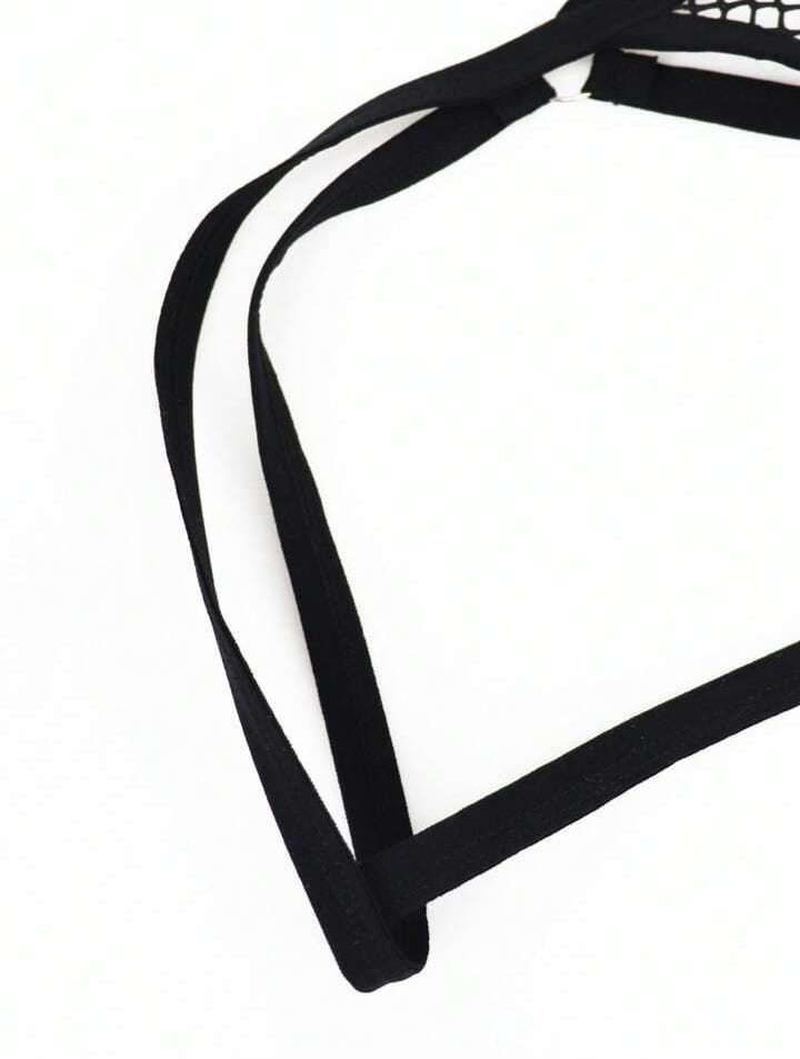 Midnight Mesh Ring Thong